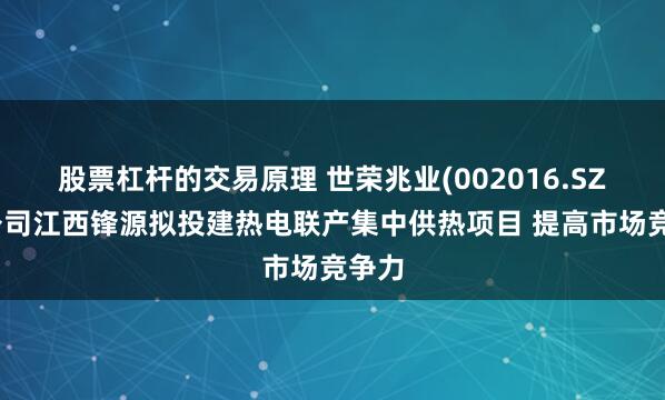 股票杠杆的交易原理 世荣兆业(002016.SZ)子公司江西锋源拟投建热电联产集中供热项目 提高市场竞争力
