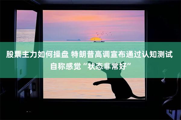 股票主力如何操盘 特朗普高调宣布通过认知测试 自称感觉“状态非常好”