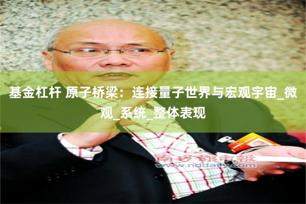 基金杠杆 原子桥梁：连接量子世界与宏观宇宙_微观_系统_整体表现