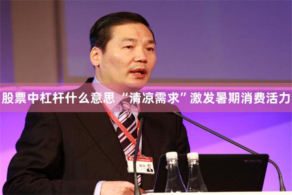 股票中杠杆什么意思 “清凉需求”激发暑期消费活力